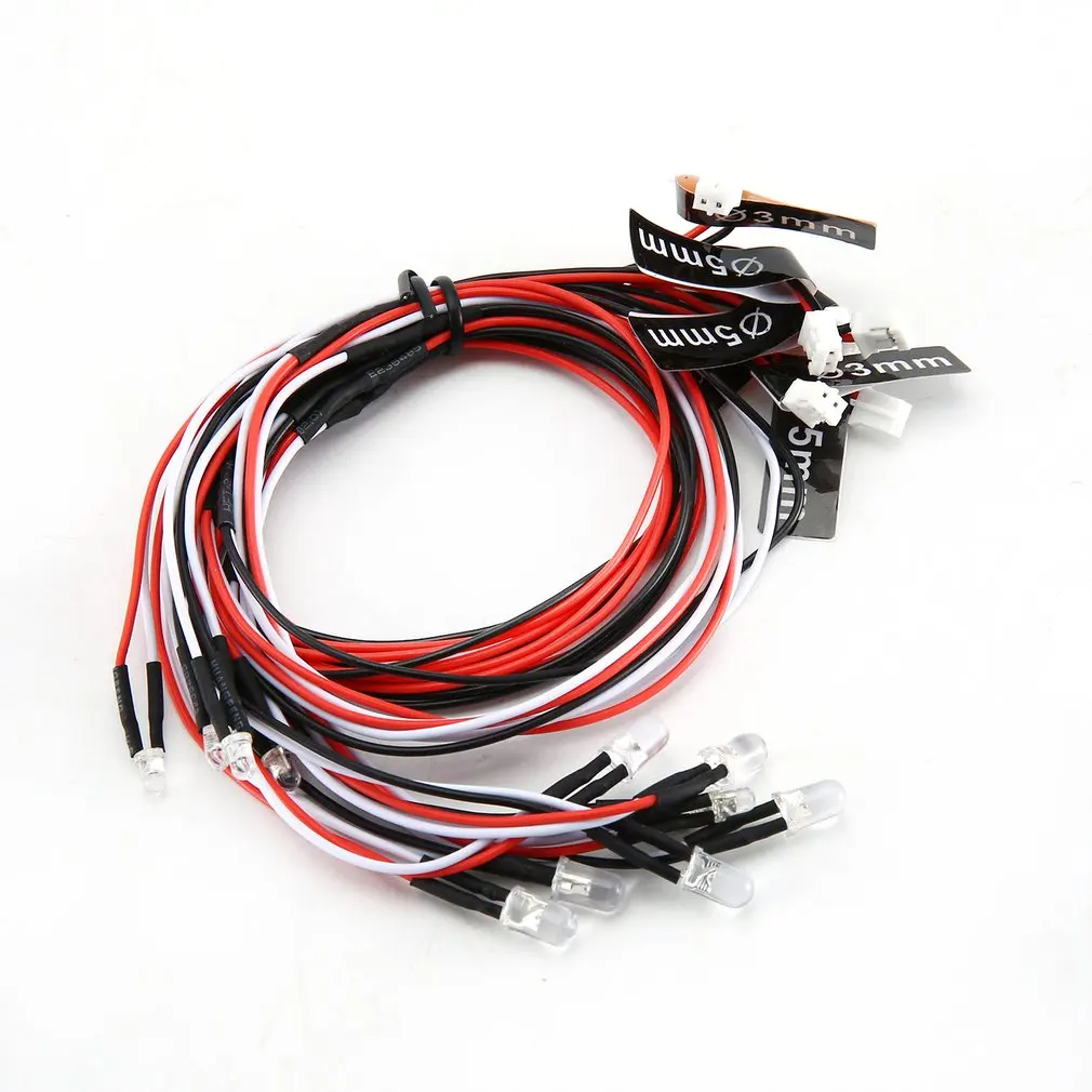 Plug& Play супер яркие 12 светодиодные лампы системы для RC дистанционного управления автомобилей и грузовиков для RC автомобилей запасных частей