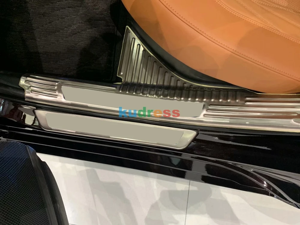 Для Toyota Avalon автомобильные аксессуары стальная Боковая дверь Накладка на порог отделка салона+ Внешняя Накладка на порог 8 шт