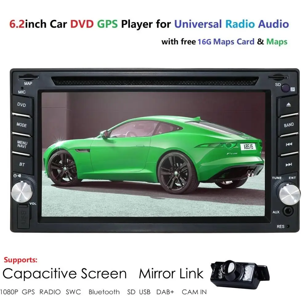 Автомобильный dvd-плеер в тире стерео MP3 головное устройство CD камера парковка gps навигатор 2 DIN Авторадио Видео руль автомобильный