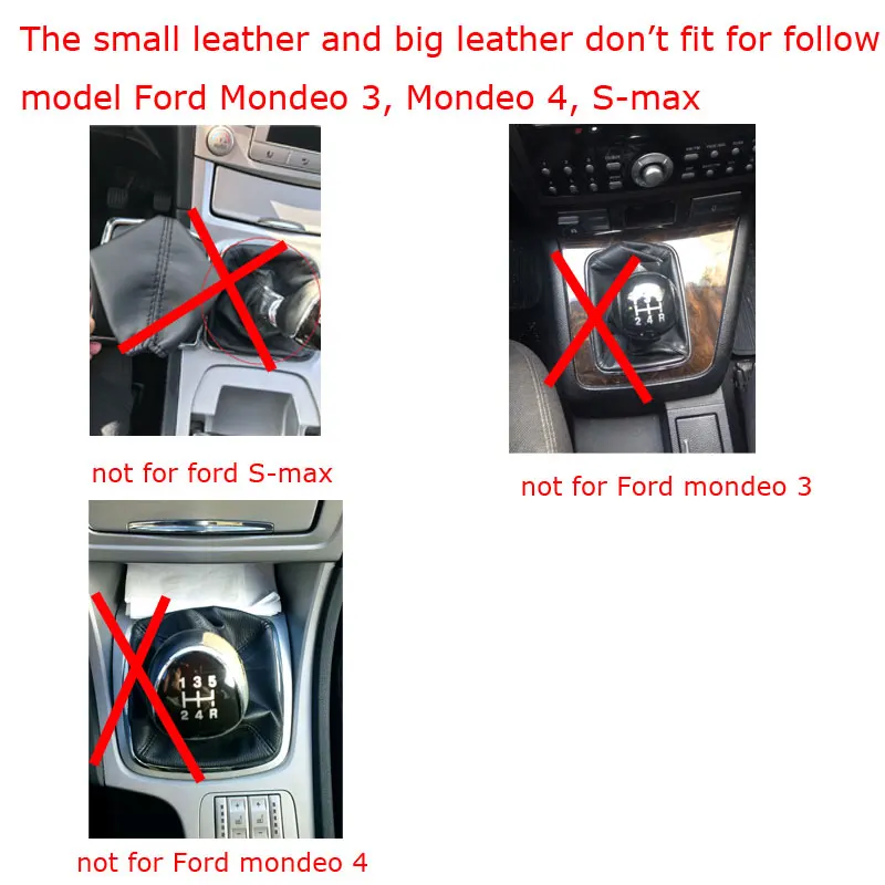 Car Styling Shift Gear Knob & Gaitor Leather Boot For FORD FOCUS MK2 2004-2012
