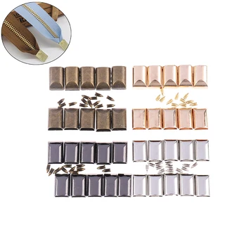 

2020 10pcs Leather Craft DIY Metal Zipper Tail Clips Buckle Stop Tail Plug Head Tool Fastener with Screws Bag Accessories