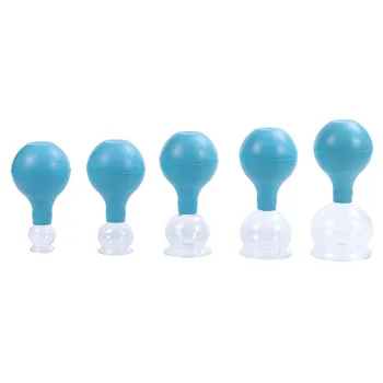 

Blue Rubber Vacuum Cans For Massage PC Suction Cup Anti Cellulite Vacuum Massager Therapy Suction Cup Kit Family Relaxation tool