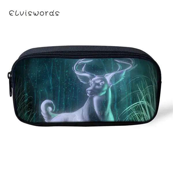 CDWX3877K ELVISWORDS комплект из 3 предметов, детский школьный рюкзак, художественный Фэнтези, олень, школьные сумки, Kawaii, животные, студенческий рюкзак/мешок с закрылками/пеналы для ручек - Цвет: CDWX3877K
