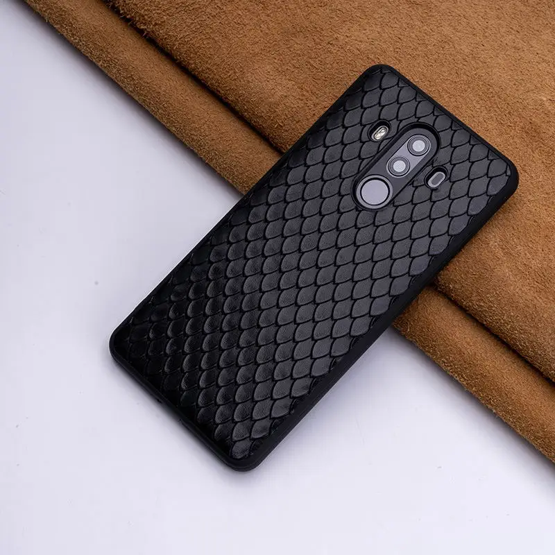 Тип яловая рыбья чешуя чехол для телефона для IPhone X XS Max XR для Apple 5 5S SE 6 6S 7 8 Plus защитный чехол для телефона - Цвет: Black