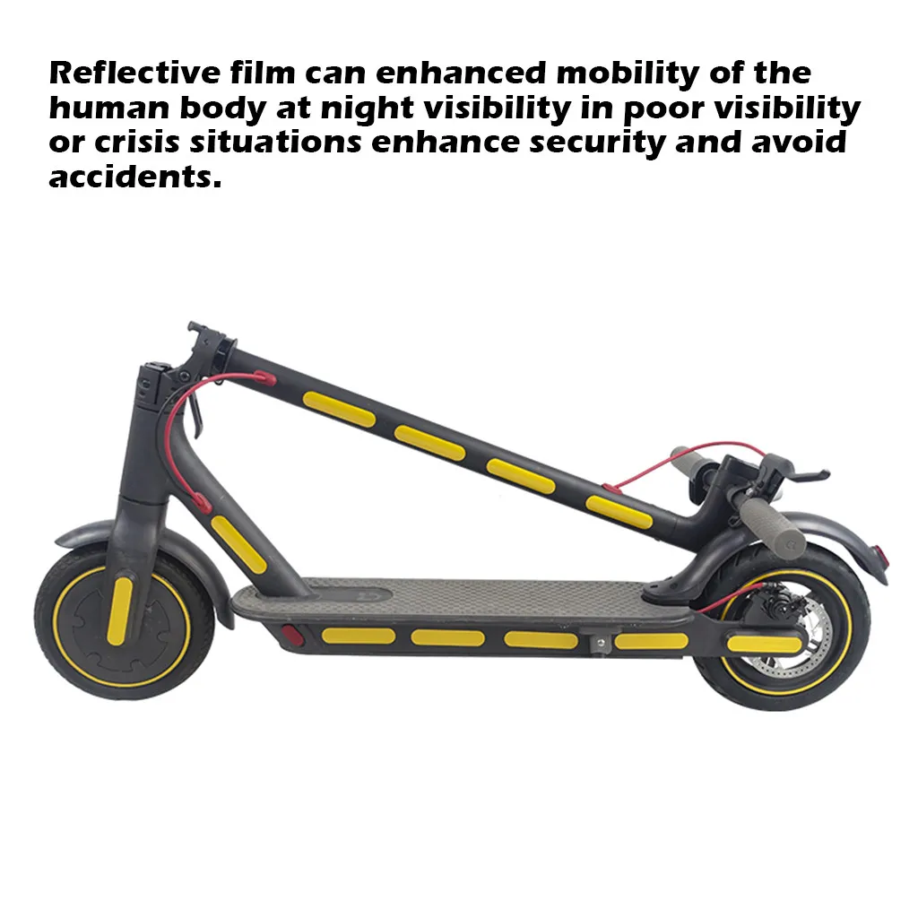 Bicycle sticker Scooter Skateboard Reflective Stickers Film For MIJia M365 M365 Pro Bicycle Accessories reflective sticker set