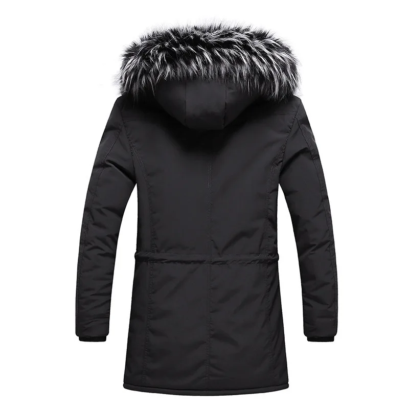 KOSMO MASA теплая Длинная зимняя мужская куртка с капюшоном водонепроницаемая военная куртка большого размера меховые парки, верхняя одежда хлопковое пальто для мужчин MP040