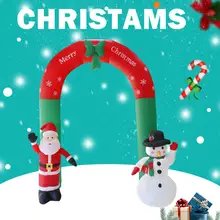 8 футов надувной Санта-Клаус Снеговик Арка реквизит для Санта-Клауса снеговика Рождественская арка