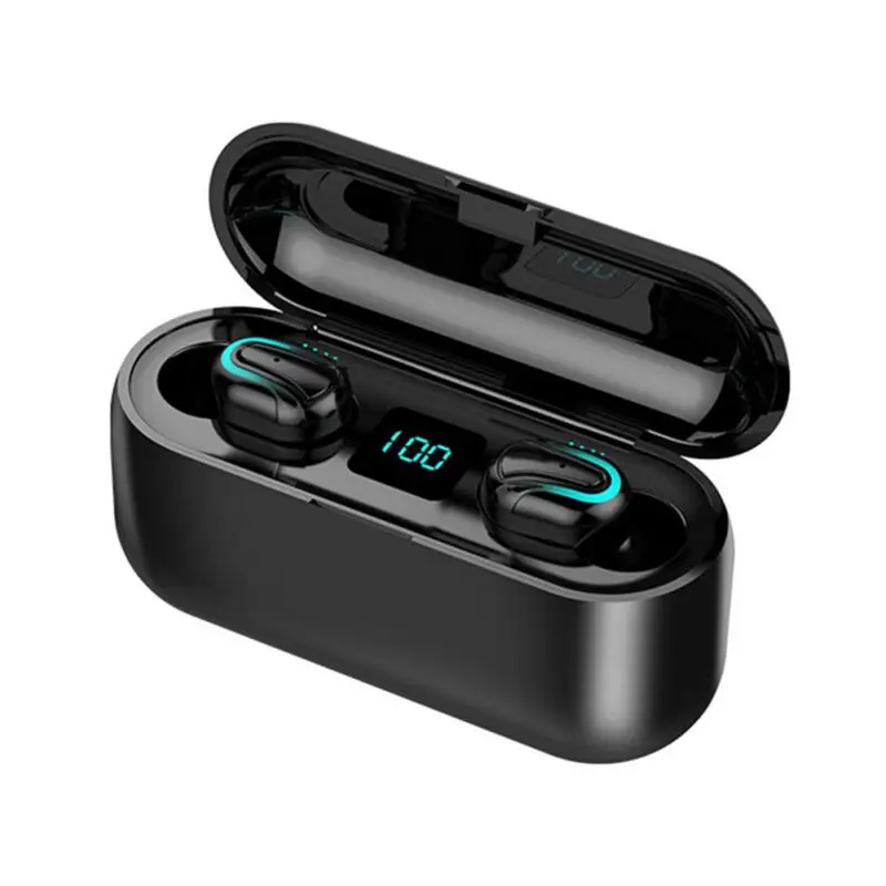 Черный Q32 HIFI Bluetooth наушники Спорт Blutooth 5,0 Wi-Fi карта памяти - Цвет: Черный