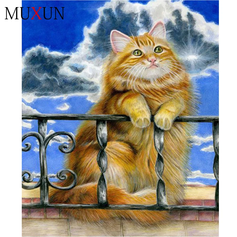 

Muxun 5D Diy Diamond Painting Cat Diamond Embroidery Cross Stitch Full Circular Crafts Home Decoration Gift Handmake Rp465
