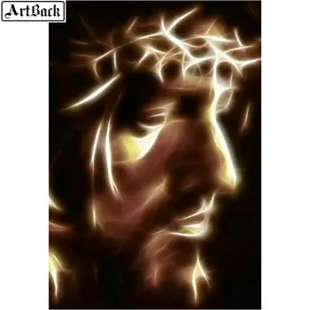 

Diamond Painting Jesus Portrait 5d Full Square / Round Religious Sticker Diamond Embroidery Diy Diamond Art Mosaic