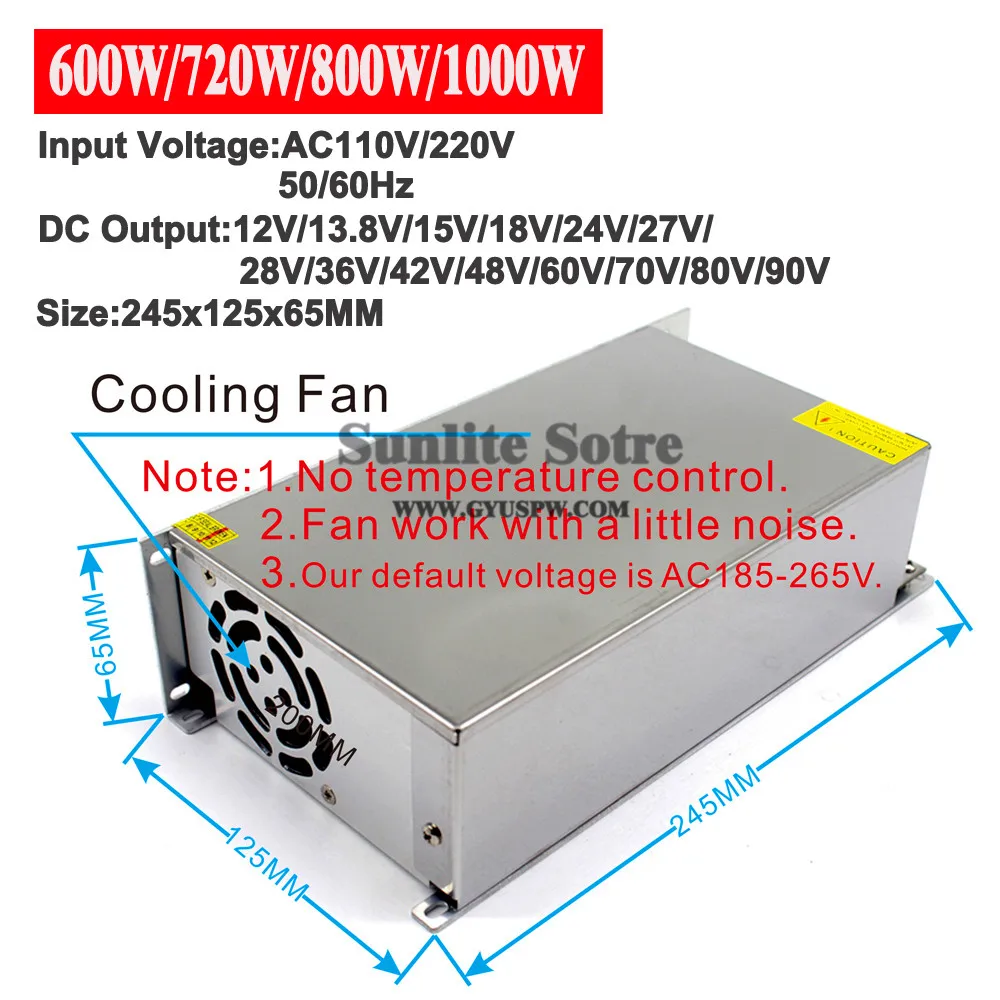 12V-90V 600W-1000W