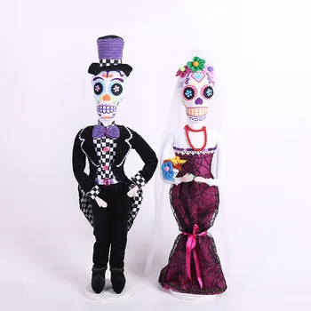 

Halloween Wedding Skeleton Puppet Doll Decoration Tricky Toy Scary Puppet Ornaments Home Decoration Accessories Gift for Friend