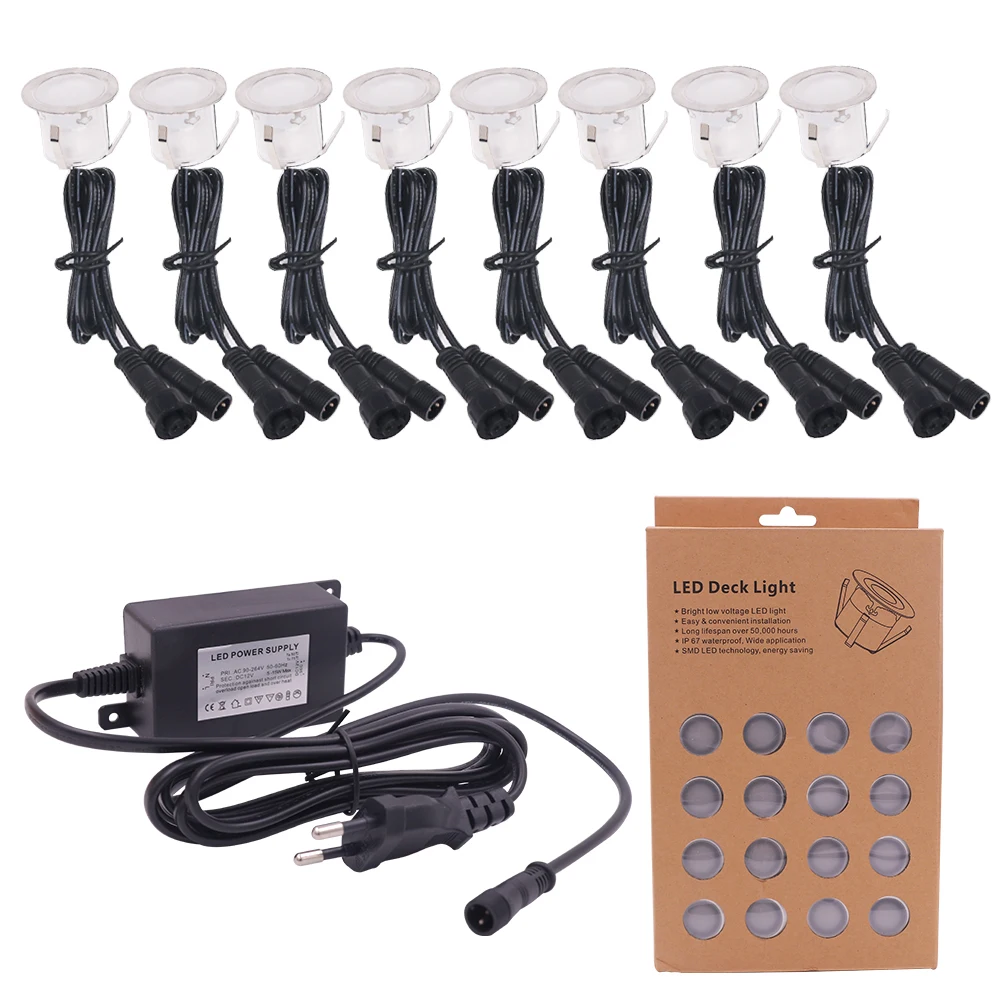 Luces LED de cubierta IP67 de 12V, foco de lámpara subterránea empotrada a prueba de agua, luz blanca Natural para jardín, iluminación exterior de paisaje