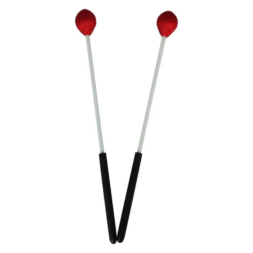 1 пара Киянки Marimba, ударные Киянки с красной головкой и гладкой деревянной ручкой для начинающих