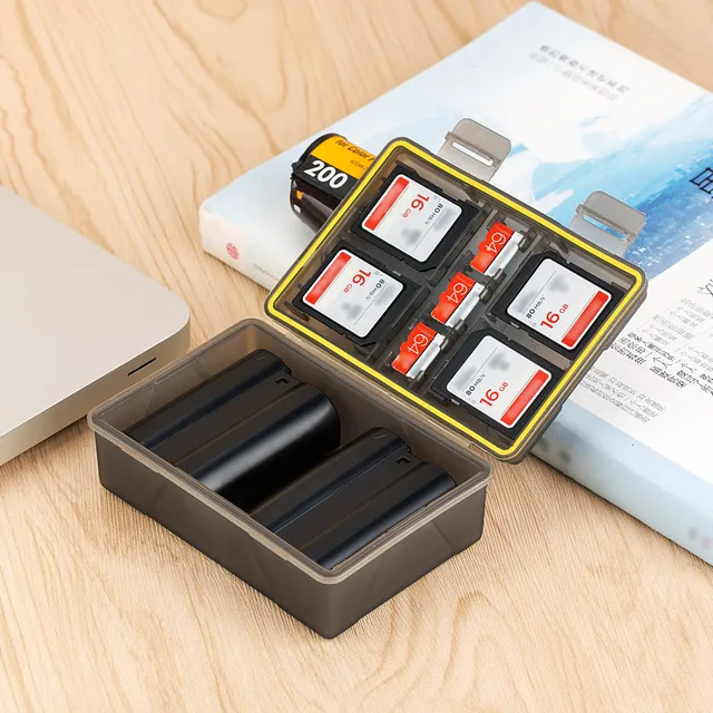 Porta Schede E Batterie Per Fotocamera - Organizer Per 2 SD, 4 Micro SD, 2 XQD E 2 Batterie - Foto 8