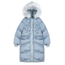 Зимняя куртка женская длинная повседневная с капюшоном Толстая парка пальто женское манто Femme мех размера плюс