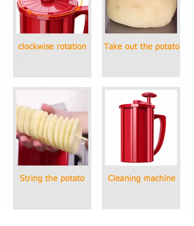 Кухня картофель спираль ручная резальная машина витой Торнадо овощи морковь резак Вихрь машинка для картофельных чипсов DIY кухонные инструменты