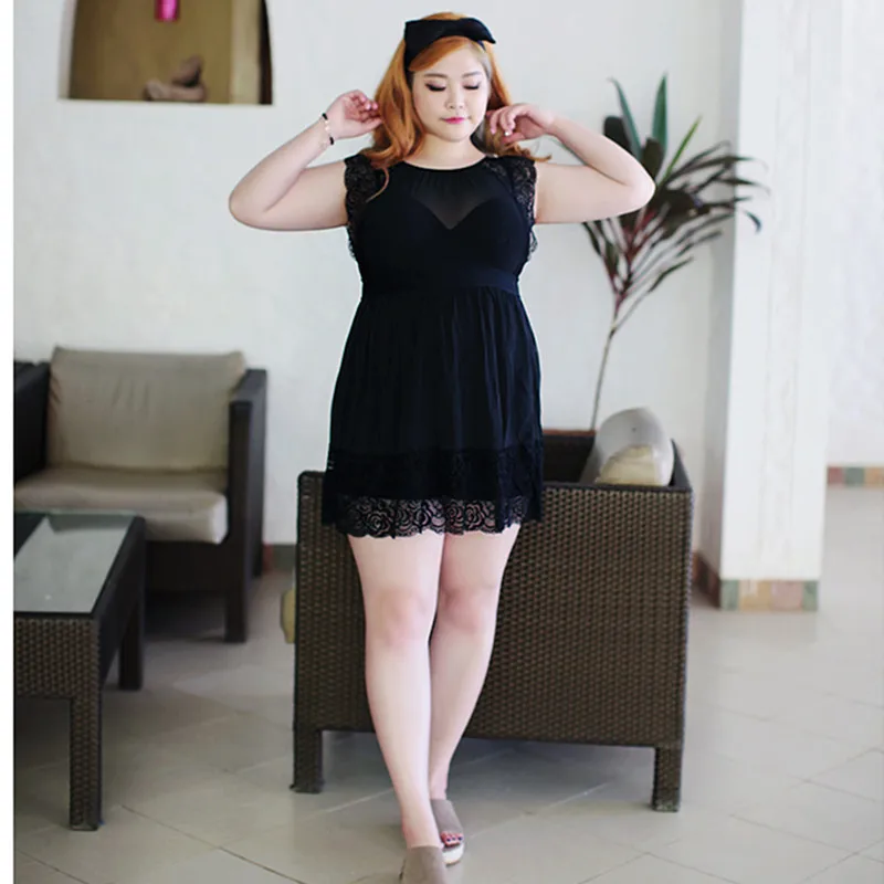 

2018 New Style Black Boxer Split Type WOMEN'S Swimsuit