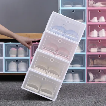 

Shoe box thickened transparent moisture-proof dustproof shoe storage box Japanese simple plastic
