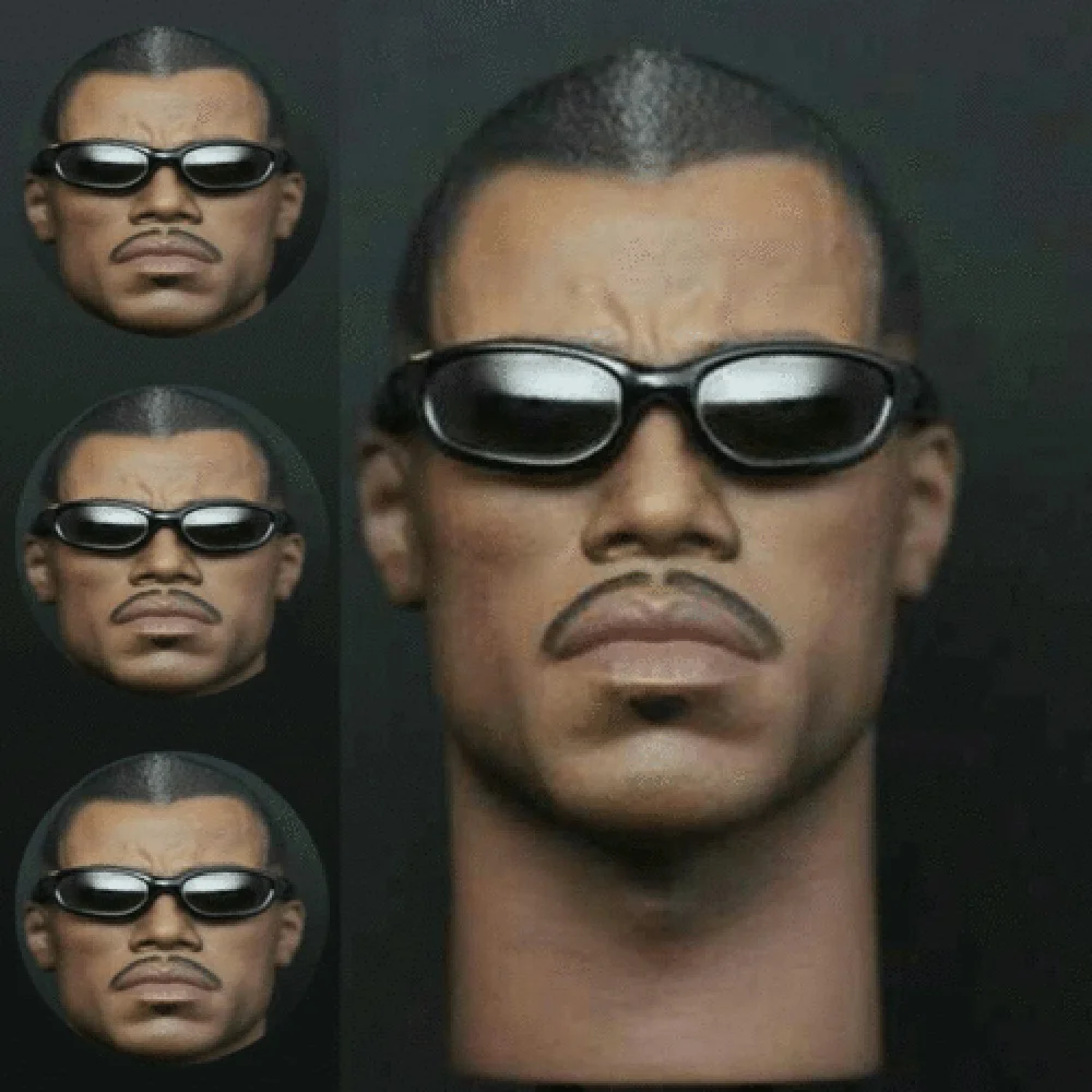 Модель головы Wesley Snipes в масштабе 1/6 игрушки с солнцезащитными очками подходит для
