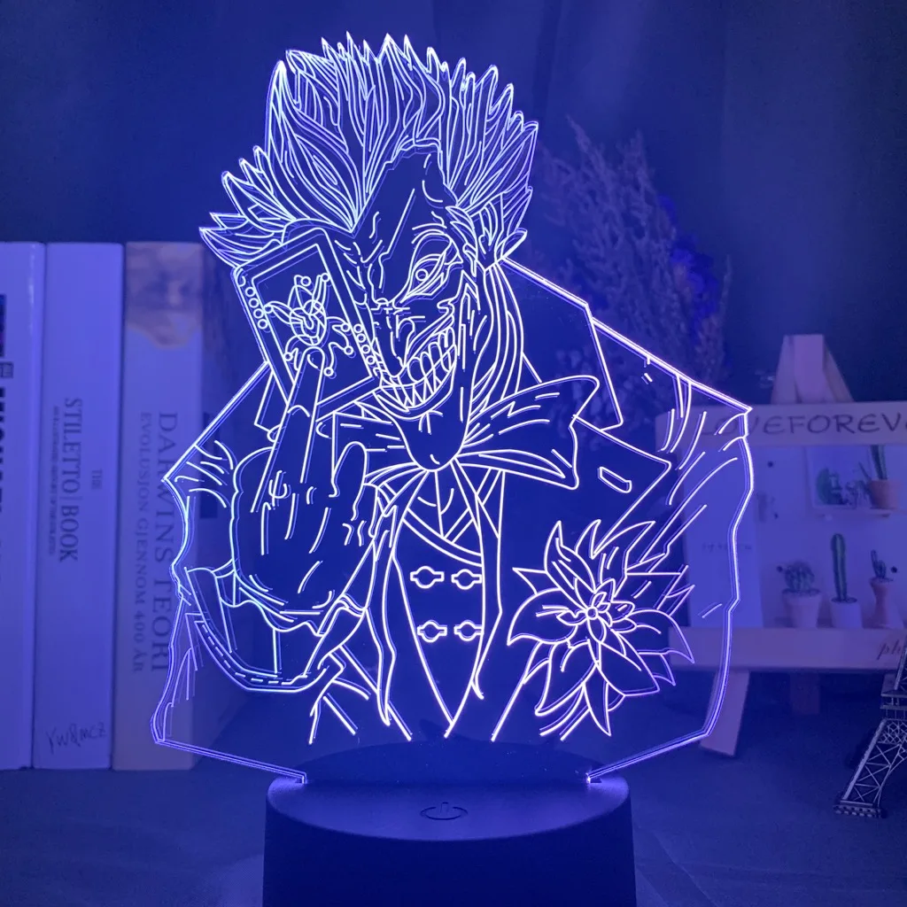 3d лампа Marvel Joker Poker рисунок ночной Светильник для детской спальни Декор сенсорный датчик светодиодный Ночной светильник в подарок бойфренду на день рождения
