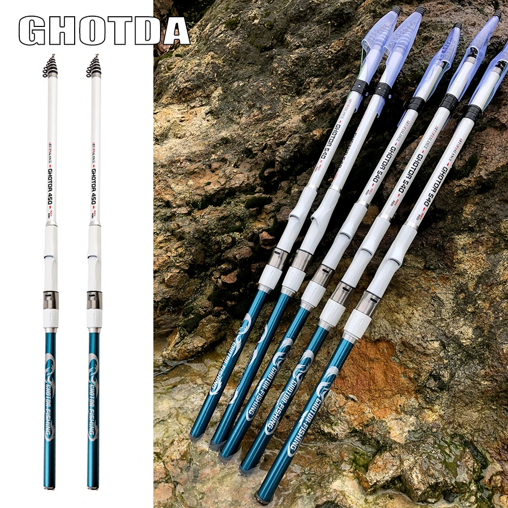 Карбоновая рыболовная удочка GHOTDA 3 6 м 4 5 телескопическая для морской рыбалки