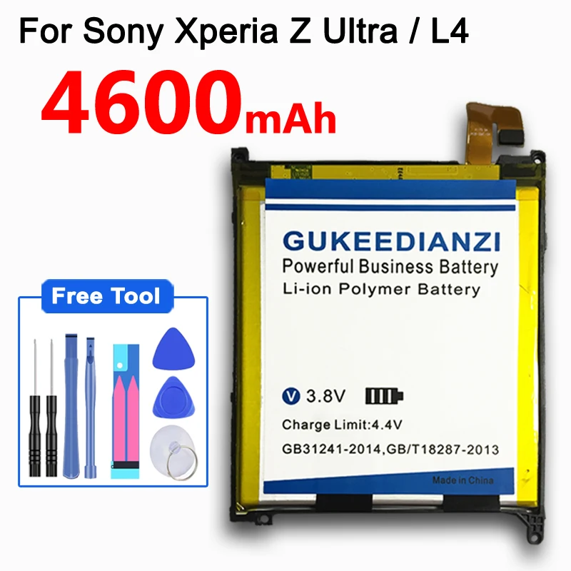 GUKEEDIANZI 3000 мАч аккумулятор для телефона SONY XL39h Xperia Z Ultra C6802 Togari L4 ZU C6833 LIS1520ERPC