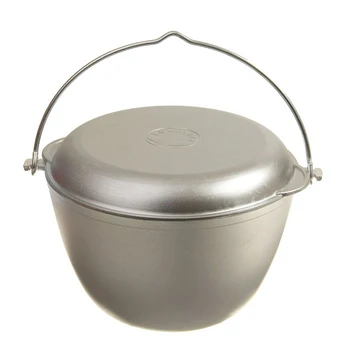

Camping cauldron 5 l, with a frying pan lid