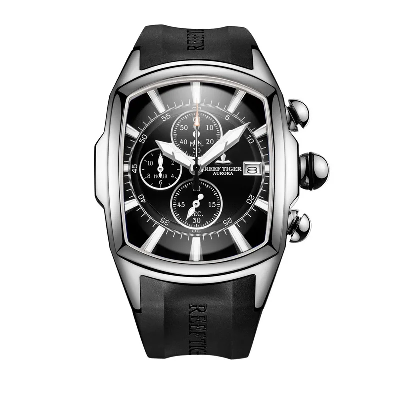 sport watch p6 Мужские спортивные часы, мужские водонепроницаемые часы Риф Тигр человек роскошный Хронограф военные кварцевые наручные часы montre homme RGA3069-T - Цвет: sport watch p6