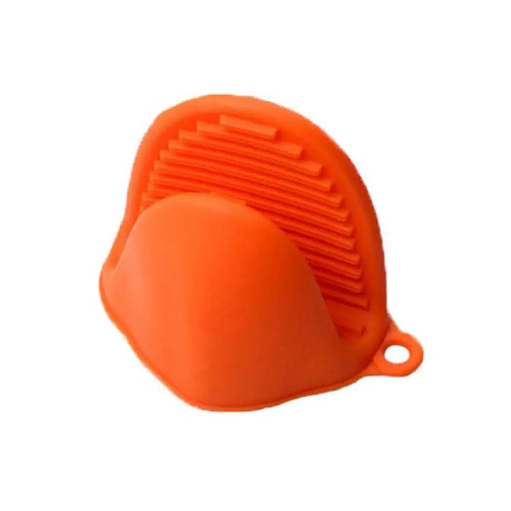Синий HobbyLane 1PCS Silicone Pot Holder Oven Mini Mitt Cooking Pinch Grip Heat Resistant - Цвет: Синий