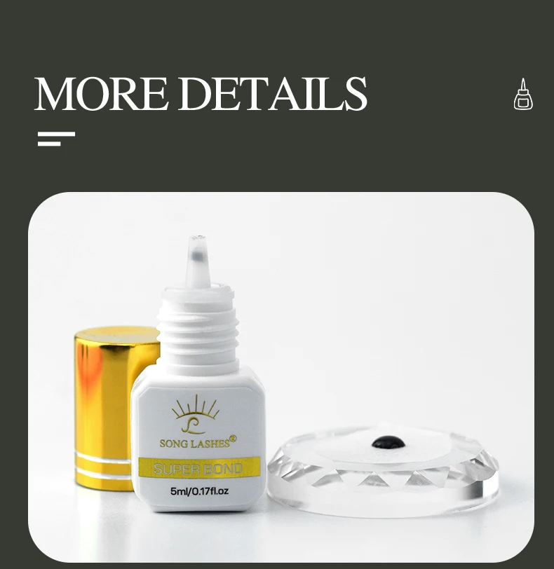 Wimpernverlängerungskleber, starker Kleber für semipermanente Wimpern, schnell trocknend, leistungsstarker Wimpernverlängerungskleber, Kollekti-Kunststoff – Detail 16
