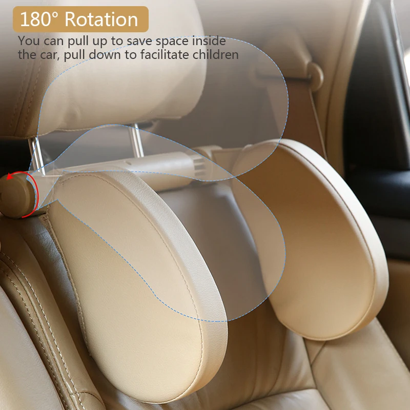 Car Pillow Cushion Car Seat Headrest Travel Rest Neck Pillow Support Solution For Kids And Adult Children Auto Seat Head Cushion