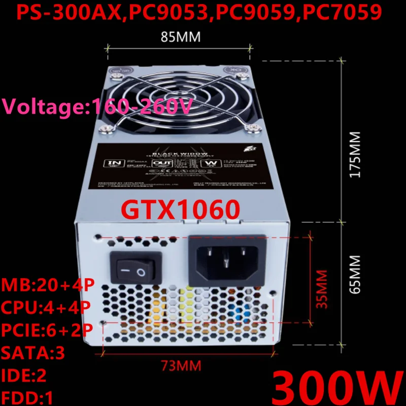 Блок питания для 1stplayer TFX 535S 537 545 546 560 580 620 260 230S S5R6 5R3 5R1 525 505S Питание PS-300AX PC9053 PC9059 PC7059