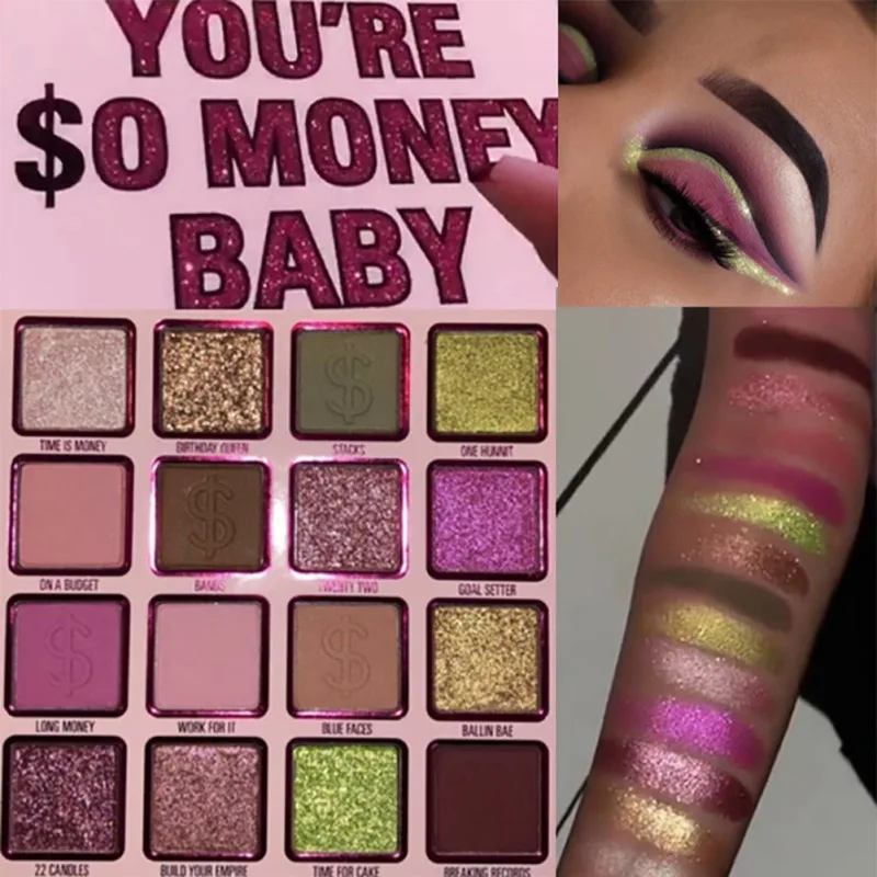 Детская прессованная пудра палитра матовые блестящие тени для век Siny Eye shadow Palette Nude color Eye Cosmetic W2