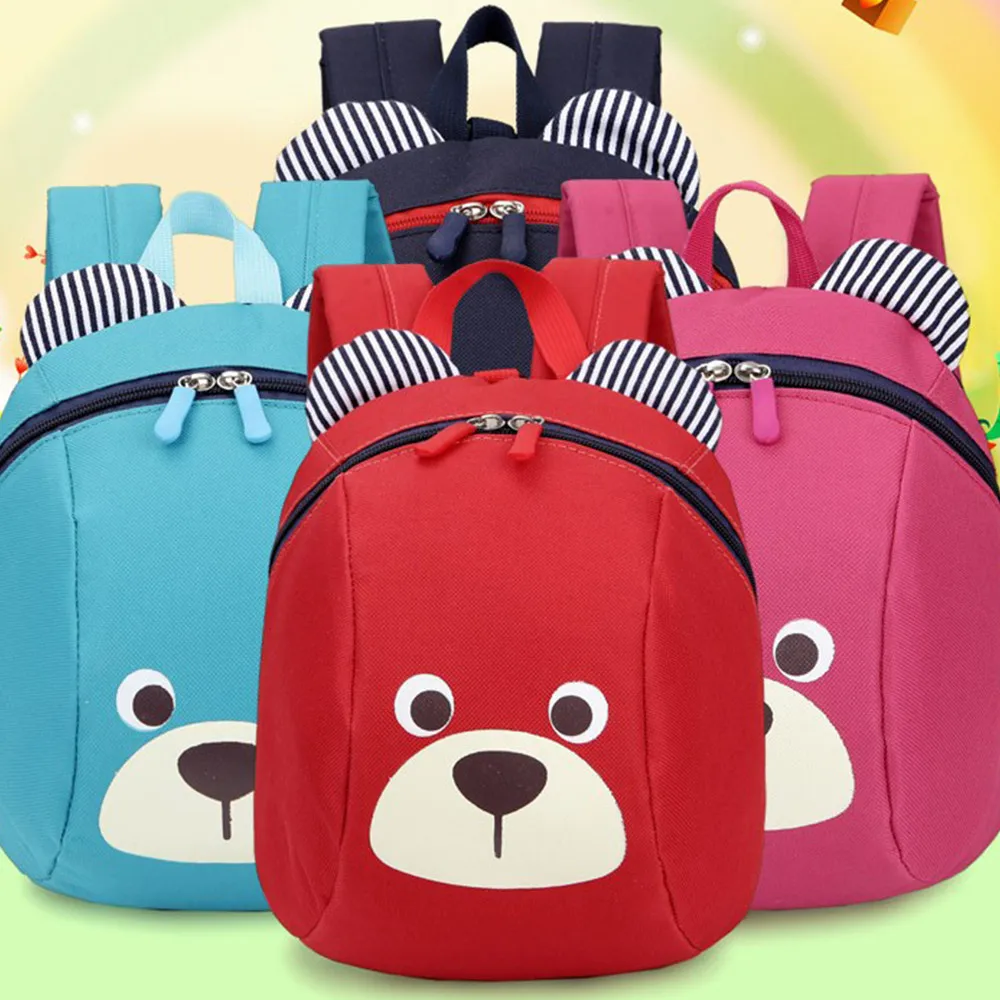 От 1 до 3 лет Детский рюкзак анти-потерянный детские сумки милые животные Собаки Детские Рюкзак в детский сад медведь школьная сумка Mochila Escolar# YY