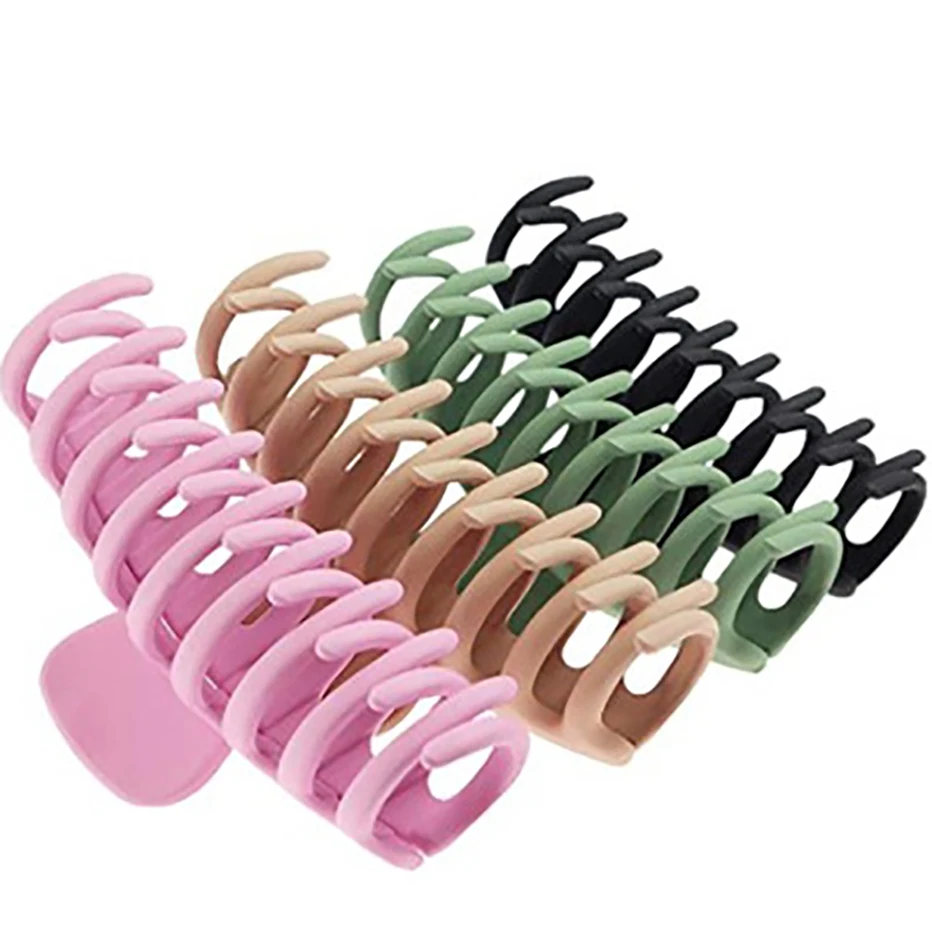 4/6/8/12 Pcs Hair Clips Tough Plastic Large Size Hairpins Girls