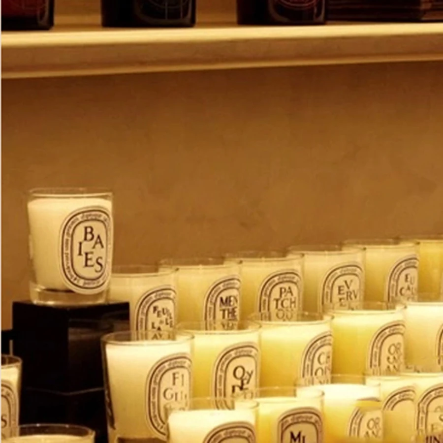 Белая свеча в Стекло Чай светильник свечи декоративные свечи соевая Свеча Банки велаш Cumplea ОС Infantil велаш 35G 60P12