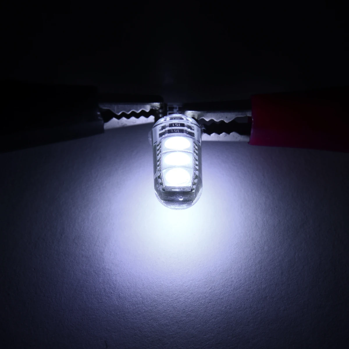 Mayitr 2pcs 12V T10 5050 6LED Turn Signal Silicone Lamp High Brightness Car Backup Tail Corner Parking Light Bulb