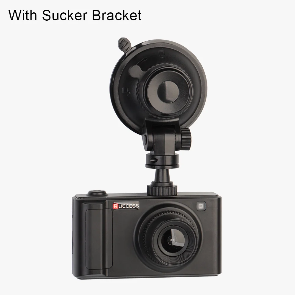 with sucker bracket RUCCESS DVR Full HD 1080P Автомобильный видеорегистратор камера видеорегистратор 2,0 дюймов Мини Автомобильная камера видеорегистратор ночное видение 150 градусов WDR Dashcam - Название цвета: with sucker bracket