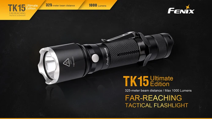 Fenix TK15UE 1000 люмен CREE, светодиодный тактический/охотничий фонарик с Fenix AB-L18-3500 батарея и ARE-D1 зарядное устройство