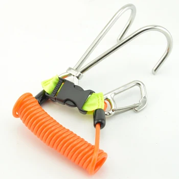 

Diving Spring Coil Scuba Emergency Water Sports Lanyard Quick Release Tool Survival Anti Lost Spiral Accessories Stainless Steel