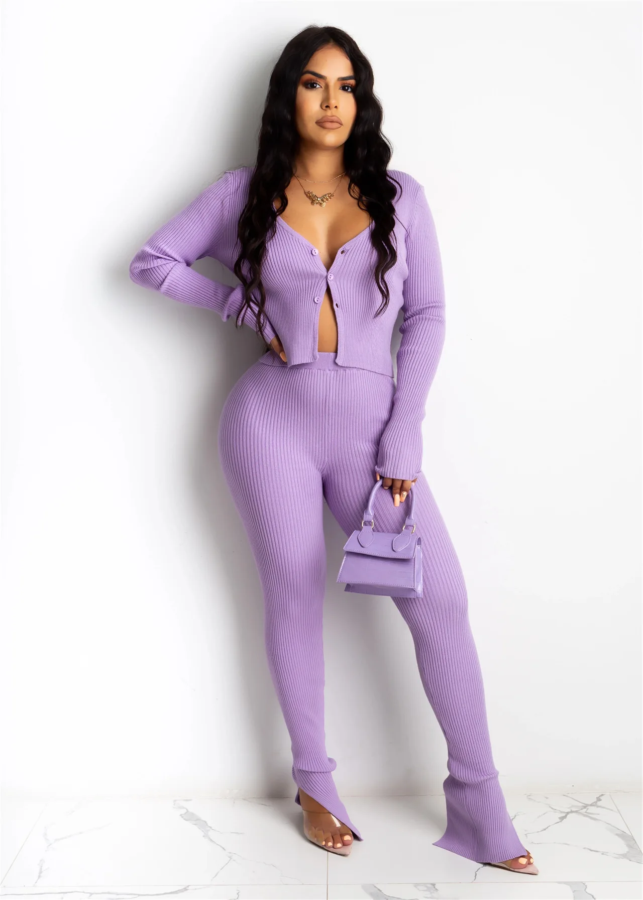 Комплект из двух предметов Tmustobe Женский офисный сексуальный Однотонный женский