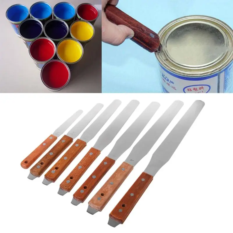 Stainless Steel Inking Paint Glue Mixing Knife Draw Spatula Scrape