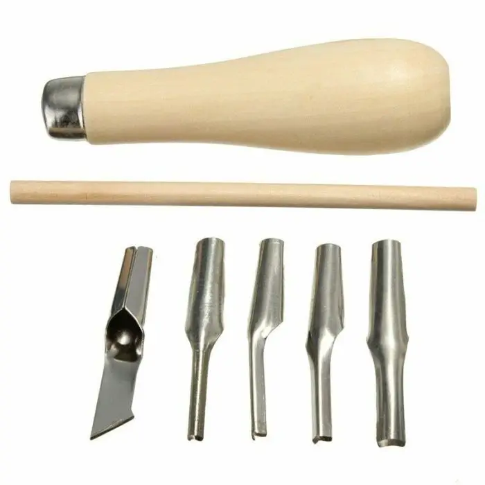 Lino блок резки резиновая резная печать инструменты с 5 лезвиями биты для печати поделки, скульптура магазин