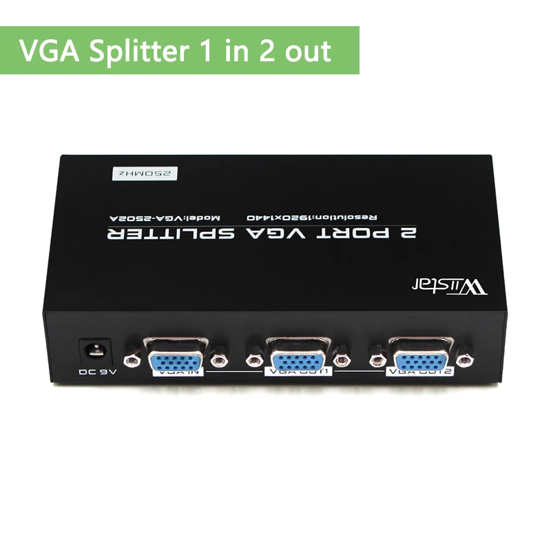 Wiistar VGA Видео 2 порта Переключатель сплиттер 1x 2/2x1 коммутатор для PS4 ТВ проектор
