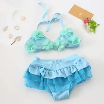 

2/3pcs Set Toddler Kids Baby Girls Swimwears Summer Floral Lace Dot Bikini Lace Bottom Swimwear Swimsuit Bathing Suit
