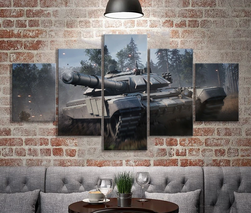 5 шт. новинка модный офисный настенный постер с рисунком Мир танков военная игра HD