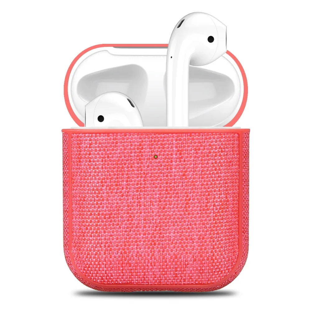 Тканевый чехол для наушников Airpods с отверстием для зарядки, Ретро Чехол для наушников с Bluetooth для Airpods 2, полный защитный чехол
