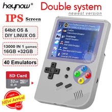 RG300 двойная система Ретро игровая консоль 64 бит полный вид ips 2,8 дюймов винт Linux Портативный Ручной игровой плеер 13000 Ретро игры