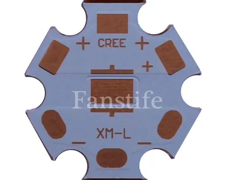 

1x 16mm 20mm Copper PCB Board Heatsink Base Plate For Cree XML XML2 XHP50 5050SMD Leds